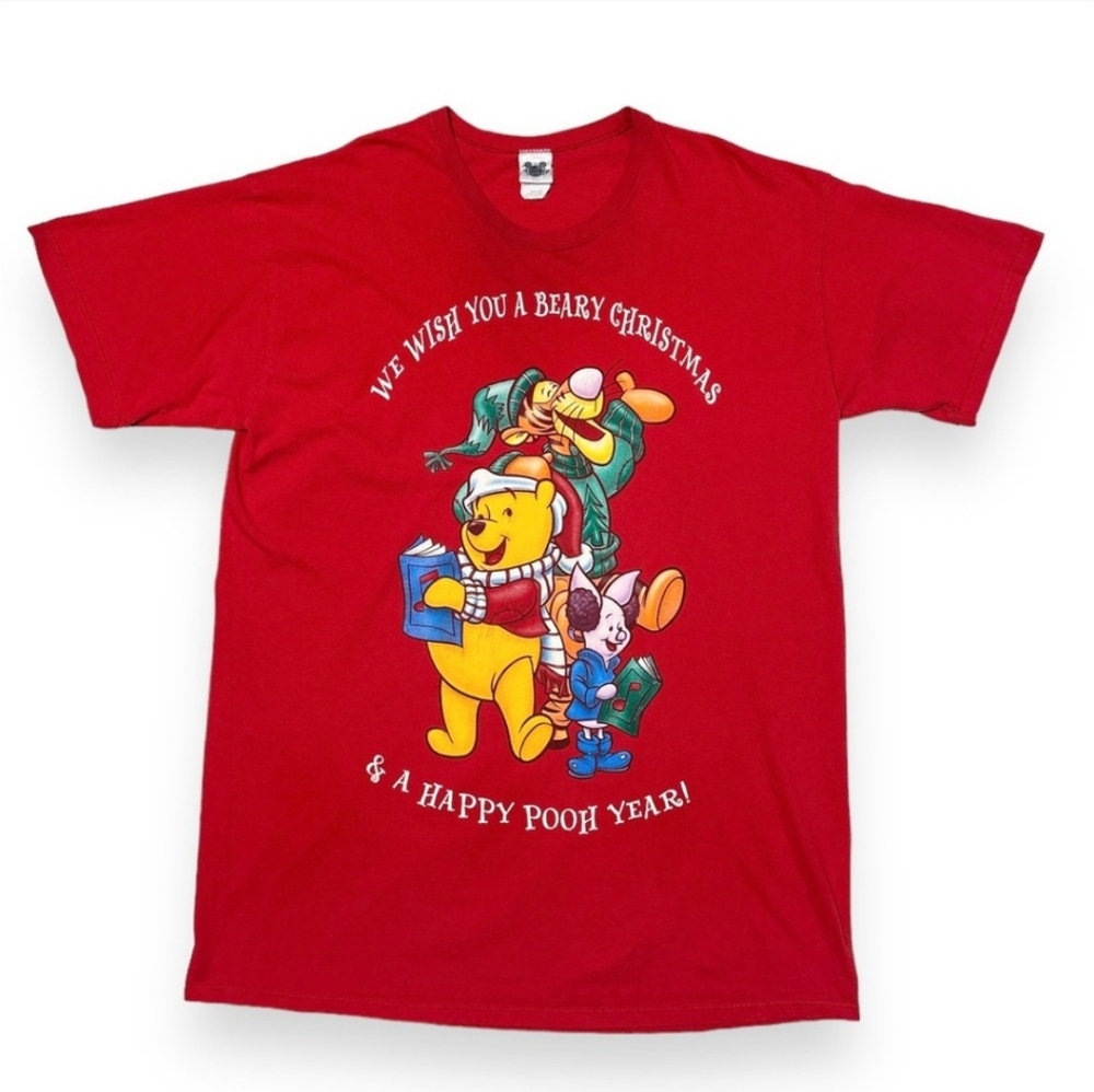 DISNEY Winnie The Pooh Holiday Sleep Shirt VINTAGE - Picture 7 of 8